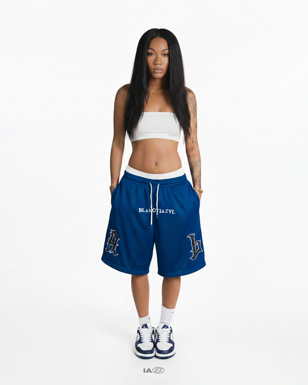 SHORT MALLA BLANQVIAZVL AZUL