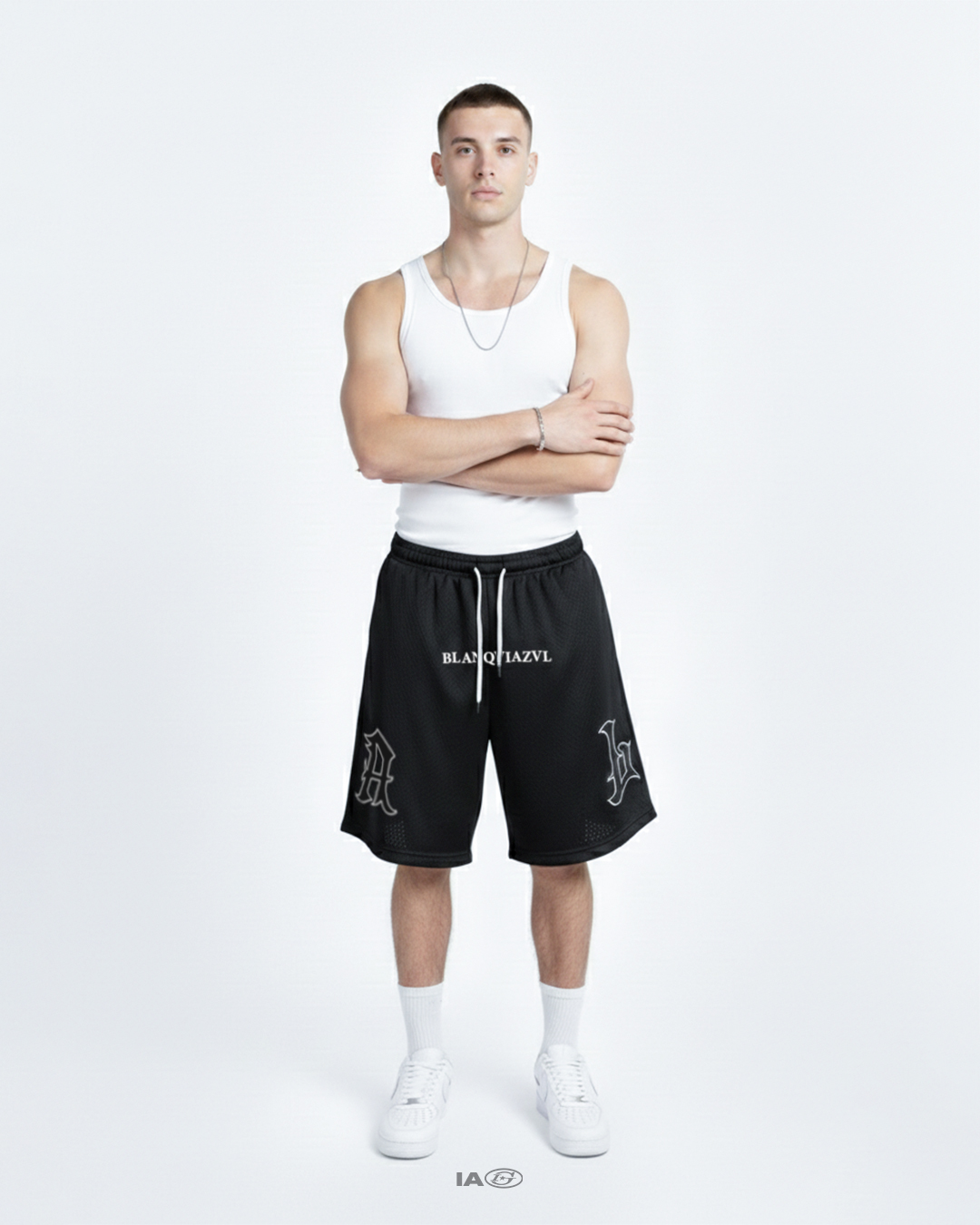 SHORT MALLA BLANQVIAZVL NEGRO