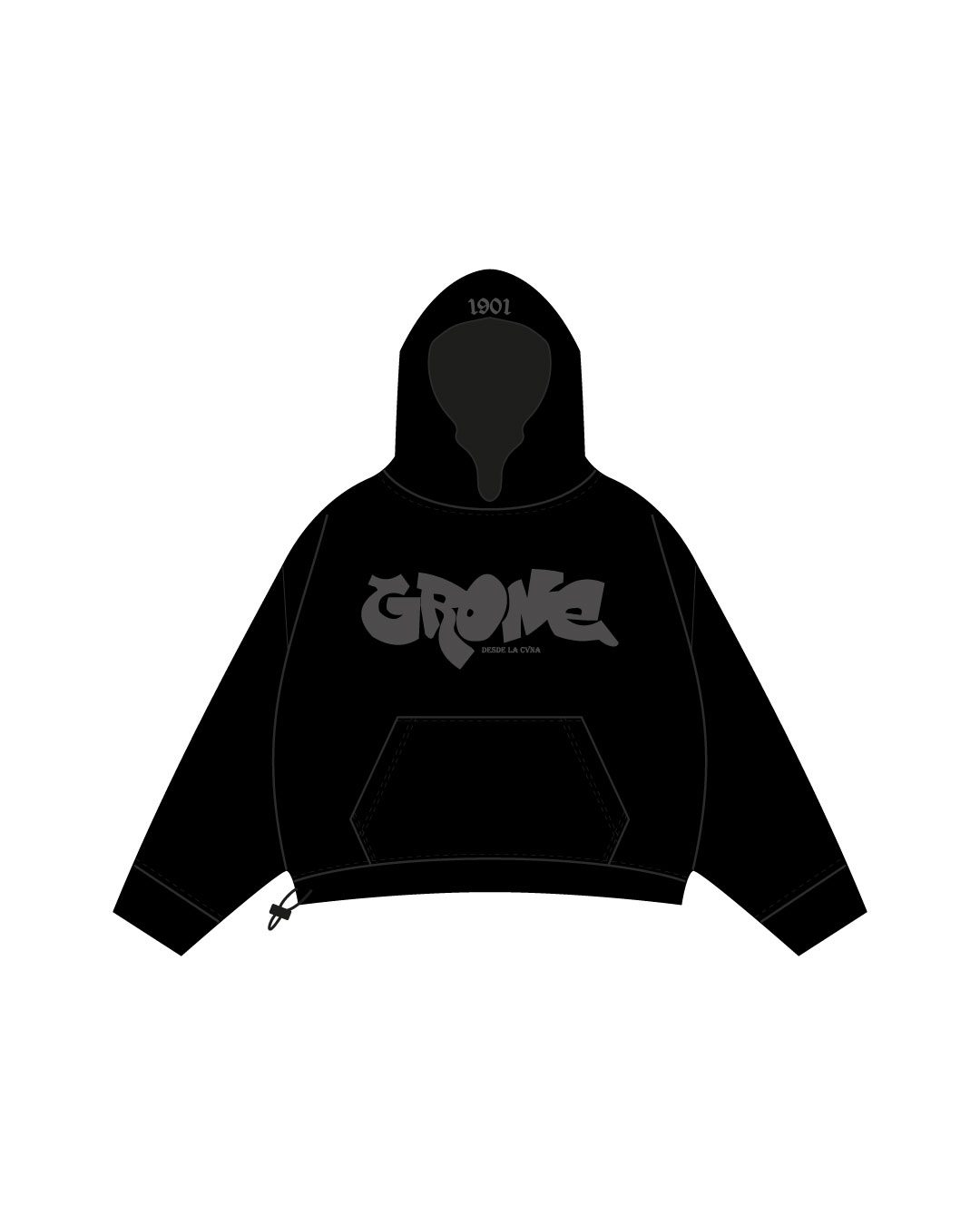 HOODIE "GRONE" NEGRO